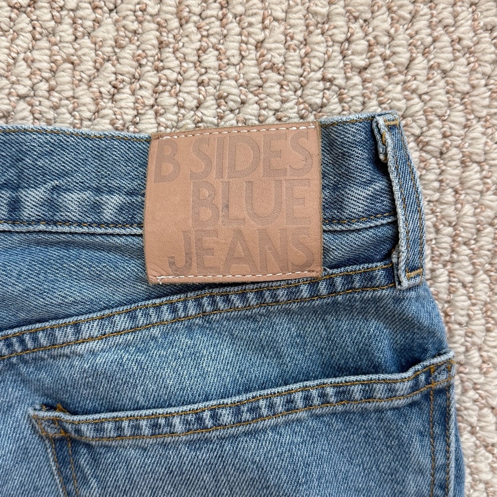 B Sides Marcel Straight Patchwork Jeans Size 26 - image 4